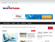 Tablet Screenshot of moneyandpurpose.com